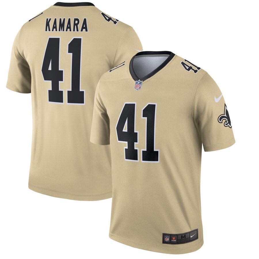 2019 Men New Nike New Orleans Saints #41 Kamara yellow Limited Jersey->new orleans saints->NFL Jersey